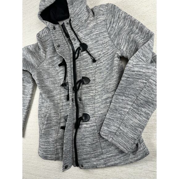 Women’s Sebby Coat Large Coat Gray & Black Toggle Buttons Jacket Medium - Picture 3 of 10
